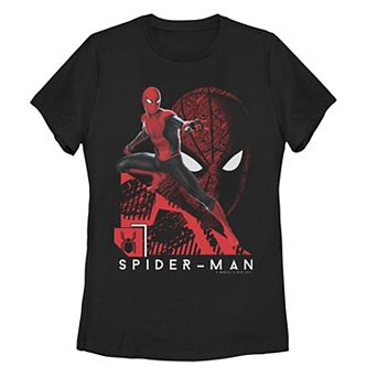 Juniors' Marvel Spider-Man Far From Home Tech Action Shot Tee Shirt