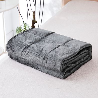 Altavida 12-lb. Faux Mink to Microfiber Weighted Blanket