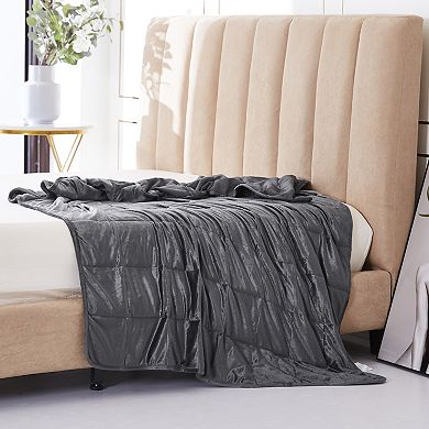 Altavida 12-lb. Faux Mink to Microfiber Weighted Blanket