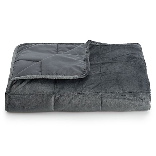 Altavida 12lb. Faux Mink to Microfiber Weighted Blanket