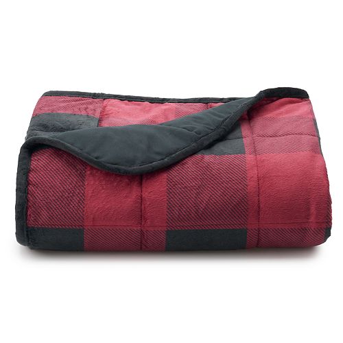 Altavida 12-lb. Faux Mink to Microfiber Weighted Blanket