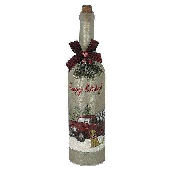 St. Nicholas Square® Light-Up Wine Bottle Christmas Table Decor