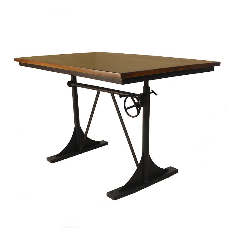 Brio Sit or Stand Adjustable Desk, Brown