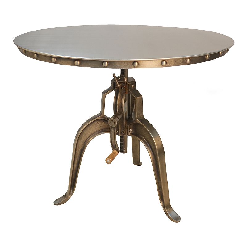 53305546 Mundra Adjustable Crank Antique Dining Table, Grey sku 53305546