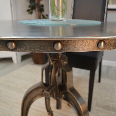 Carolina Living Mundra Adjustable Crank Antique Dining Table