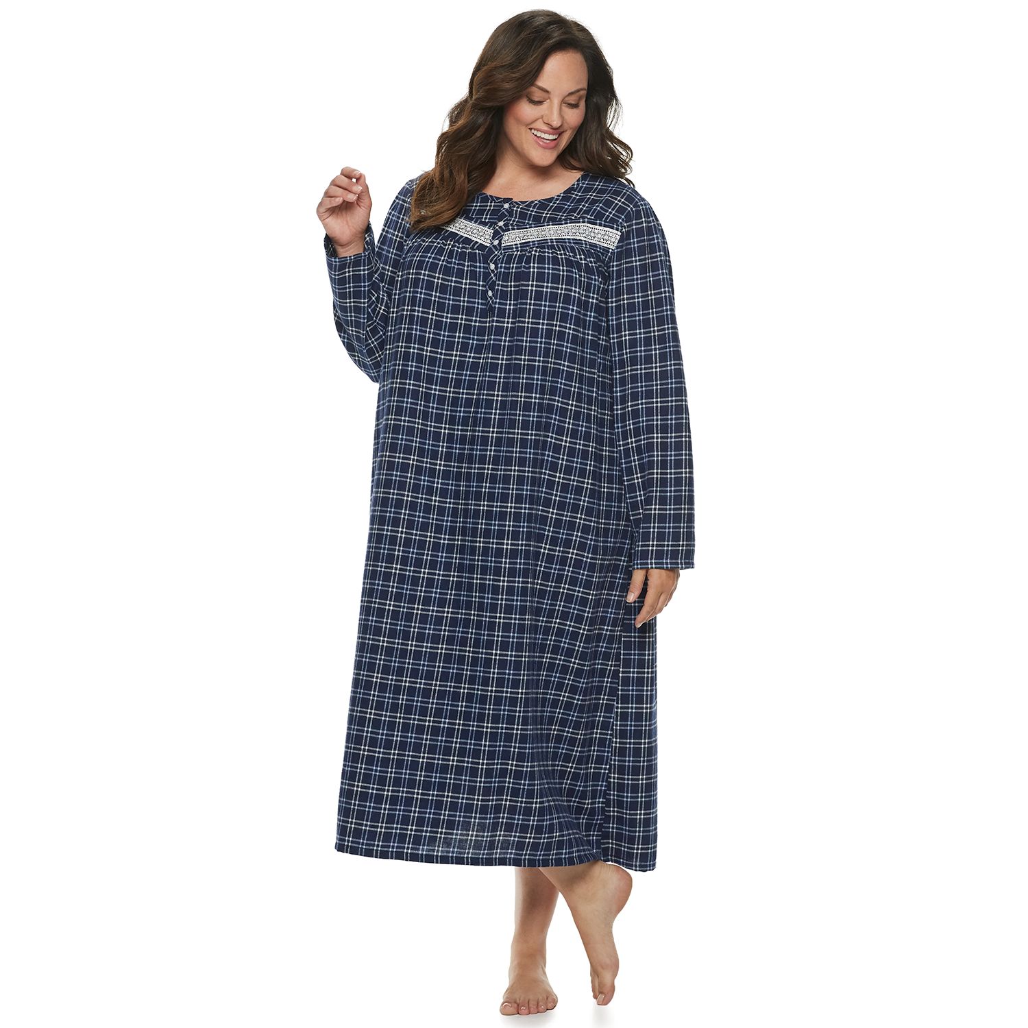 flannel nightgowns plus size