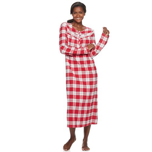 petite womens flannel nightgown