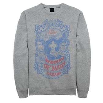 Juniors' Disney's Aladdin Vintage Group Shot Quote Fleece Sweater