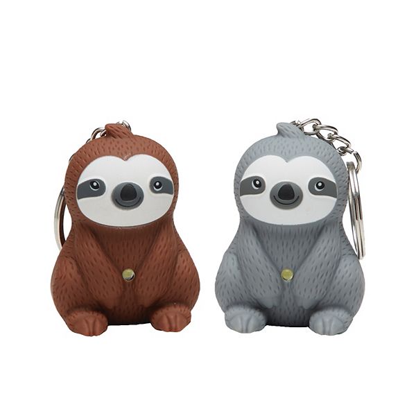 Squeeze and Poop Sloth Keychain