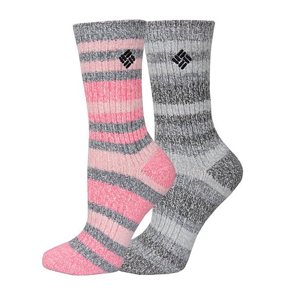 Women's Columbia 2Pack Striped Crew Socks