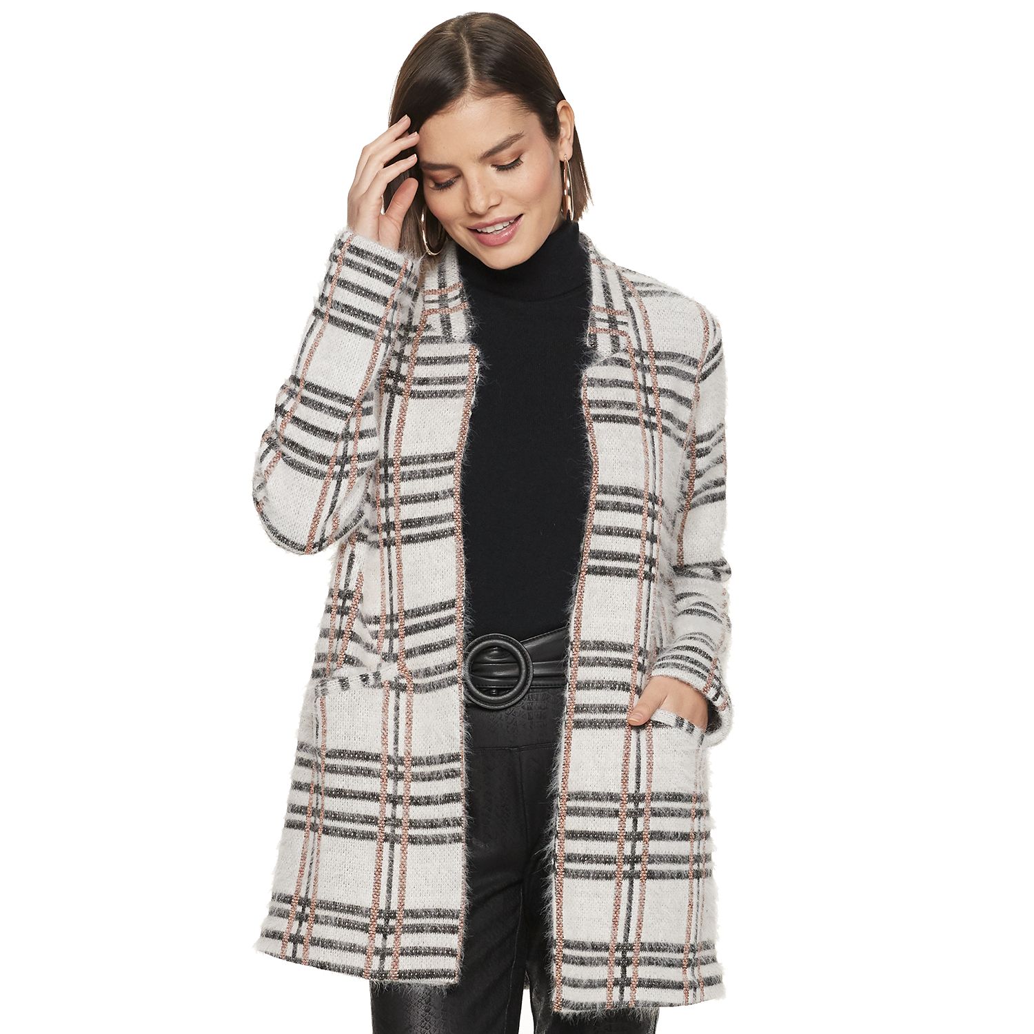 plaid car coat womens
