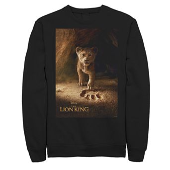 Juniors' Disney's The Lion King Simba Paw Print Poster Fleece Sweater