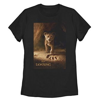 Juniors' Disney's The Lion King Simba Paw Print Poster Tee Shirt
