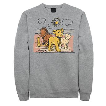 Juniors' Disney's The Lion King Hakuna Matata Happy Group Fleece Sweater