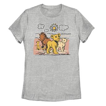 Juniors' Disney's The Lion King Hakuna Matata Happy Group Tee Shirt