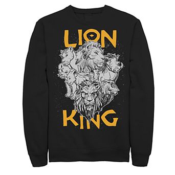 Juniors' Disney's The Lion King Group Stack Photo Fleece Sweater
