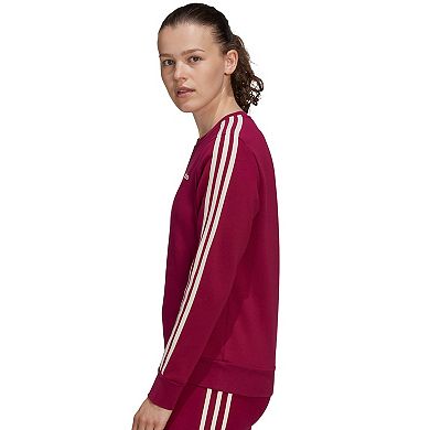 Women's adidas 3 Stripe Fleece Crewneck Sweatshirt