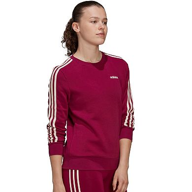 Women's adidas 3 Stripe Fleece Crewneck Sweatshirt