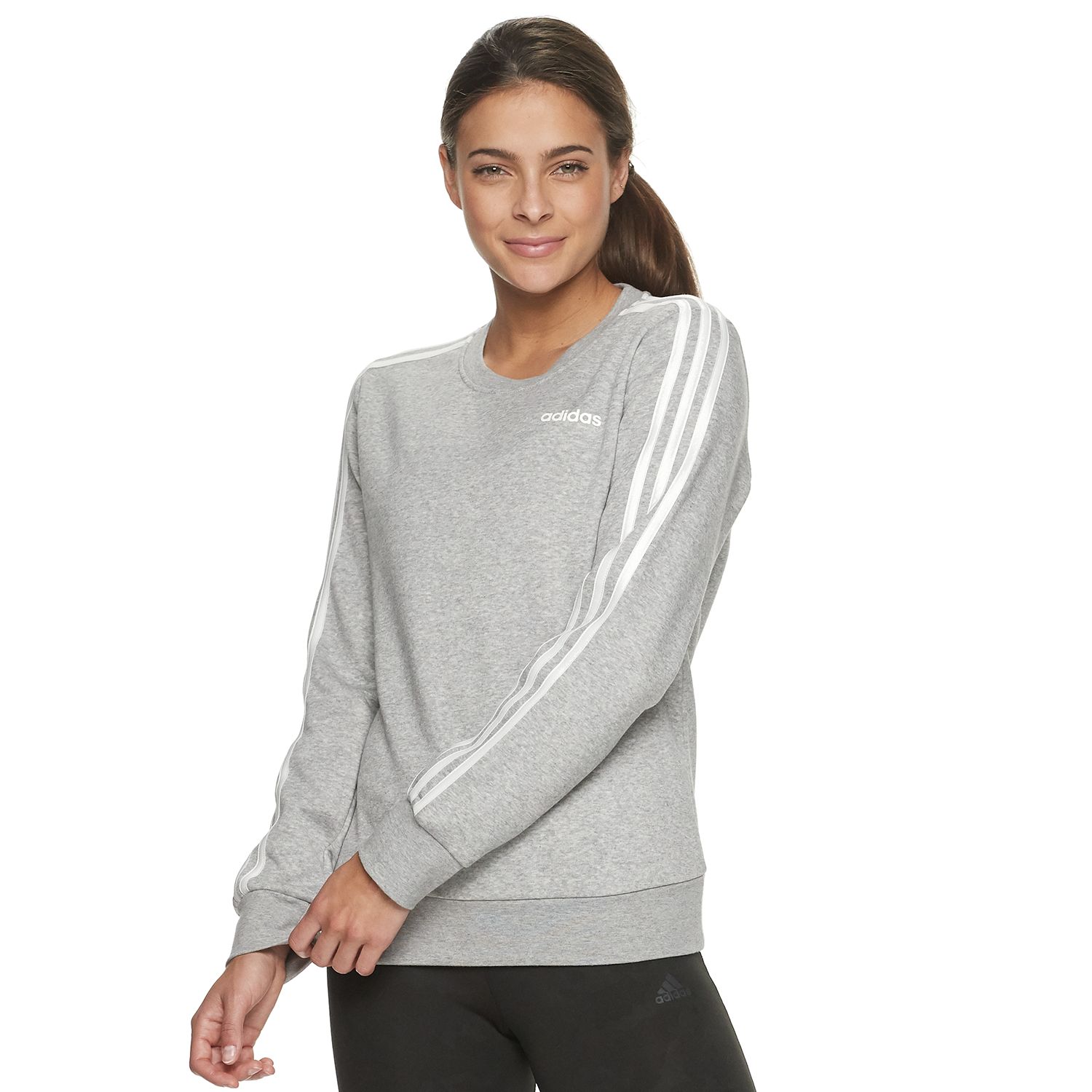 adidas three stripe sweatshirt womens