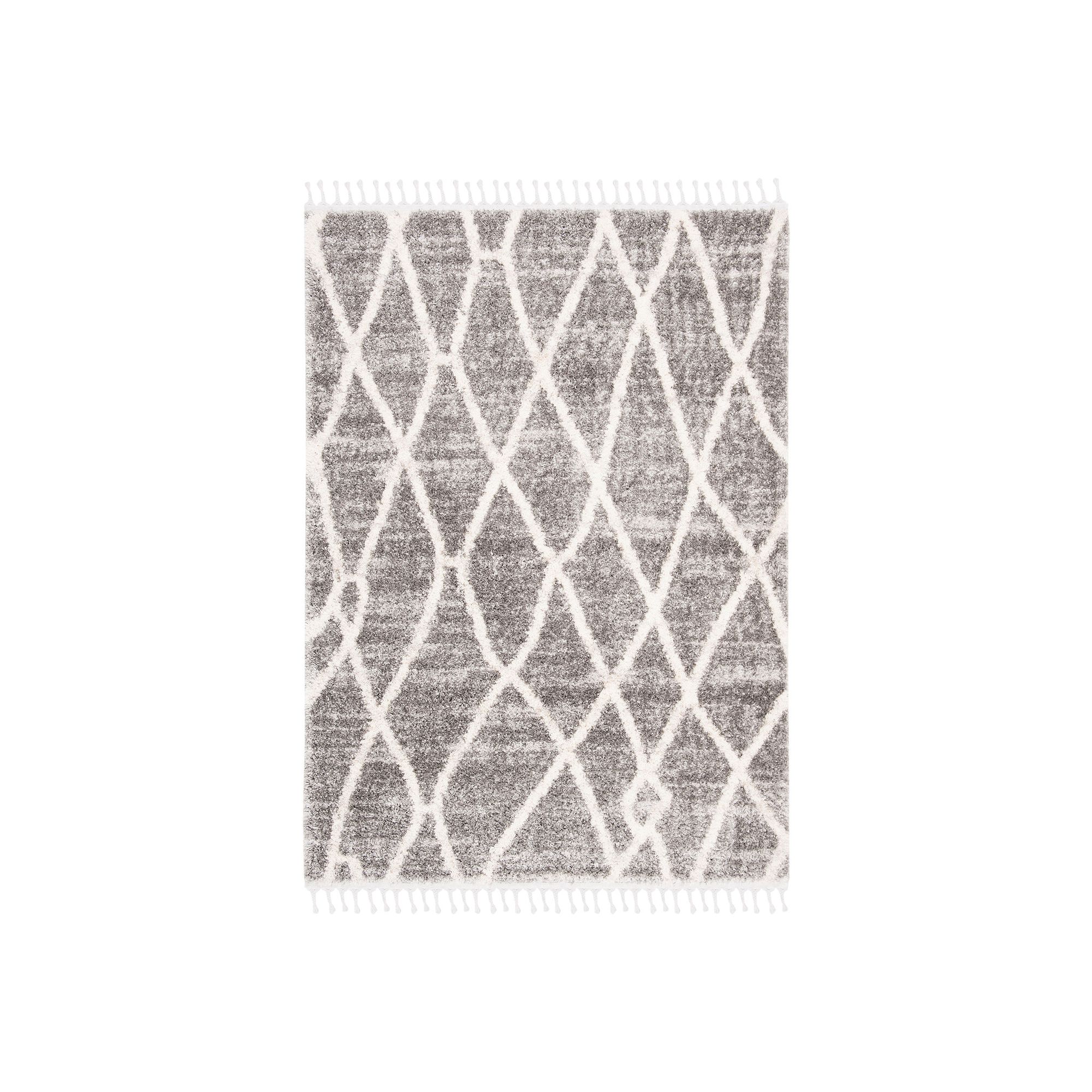 Safavieh Berber Blair Rug Creme/Black, Ivory Gray
