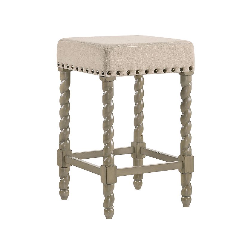 Remick 24 In. Square Stool, Grey