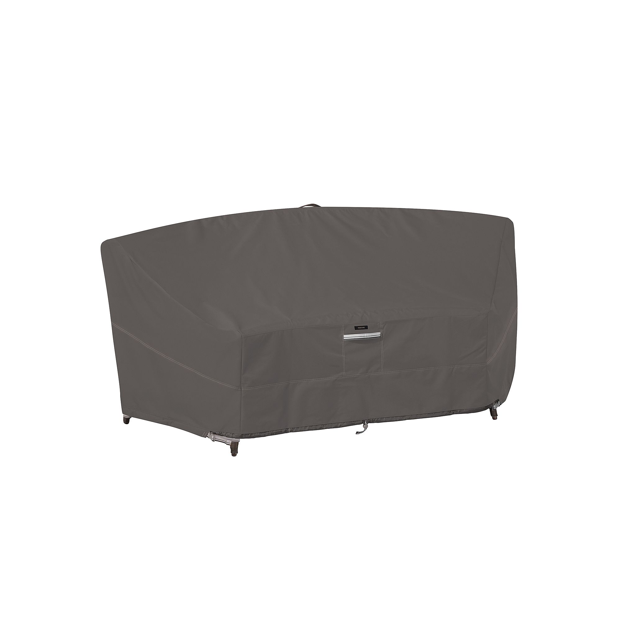 Classic Accessories Ravenna Curved Patio Sofa Cover, Dark Taupe Brown