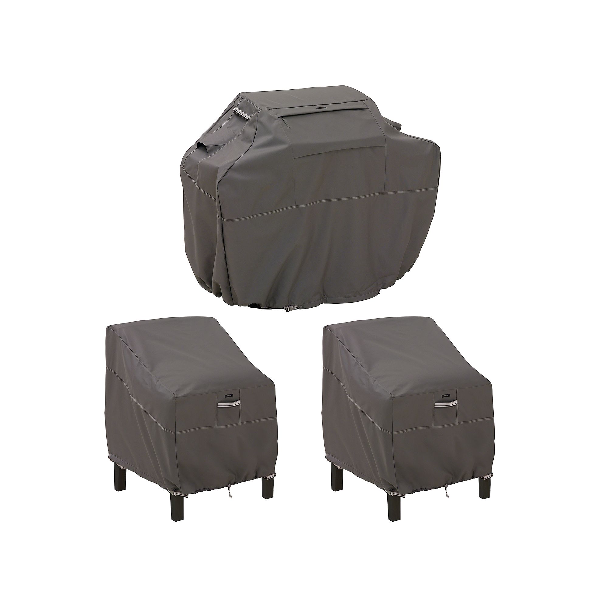 Classic Accessories Ravenna Grill & Patio Lounge Chair Cover Bundle, Dark T