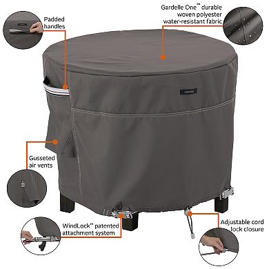 Classic Accessories Ravenna Adjustable Round Patio Ottoman Cover