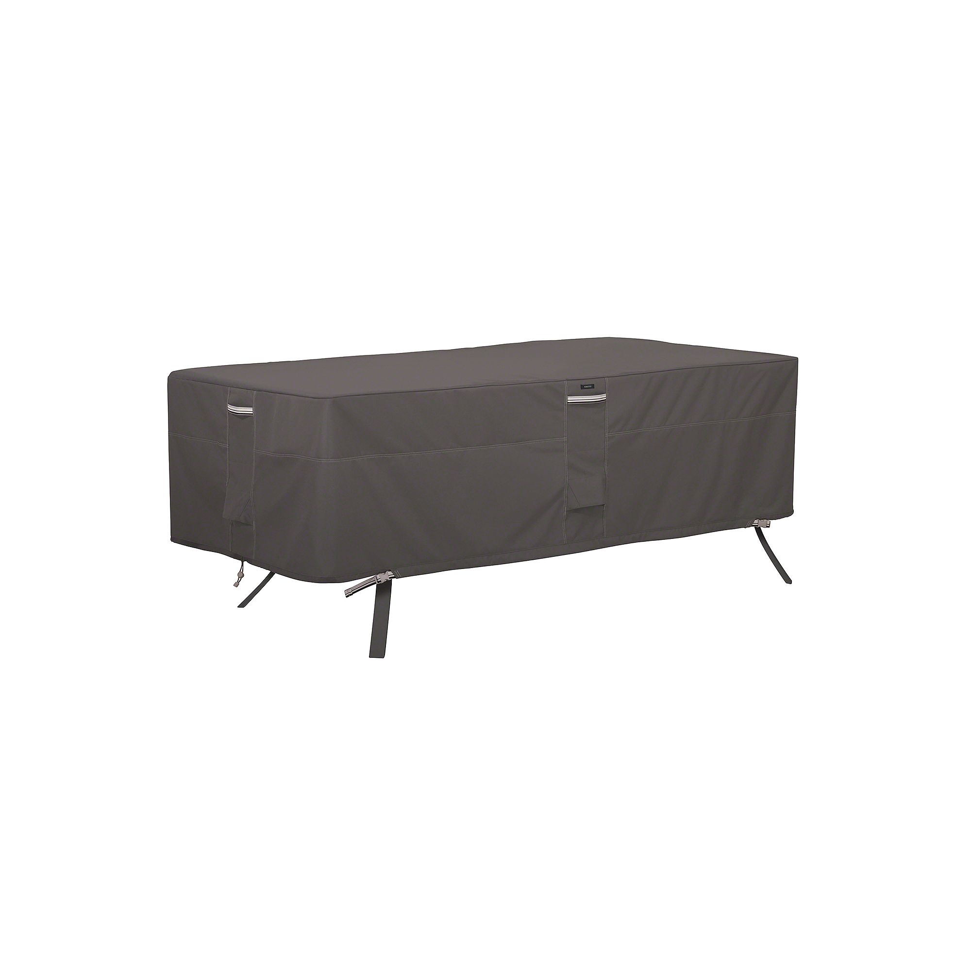 Classic Accessories Ravenna Large Rectangular/Oval Patio Table Cover, Dark 
