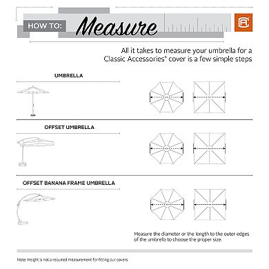 Classic Accessories Ravenna Offset Patio Umbrella & Frame Cover