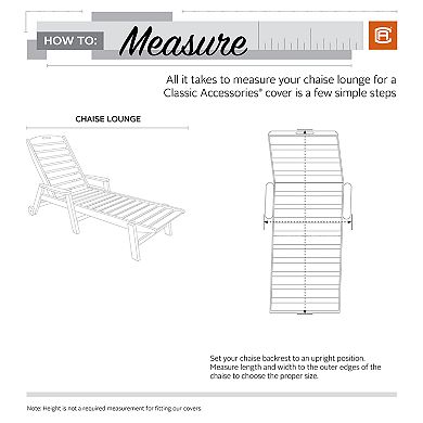 Classic Accessories Ravenna 2-Piece Patio Chaise Lounge Cover Set