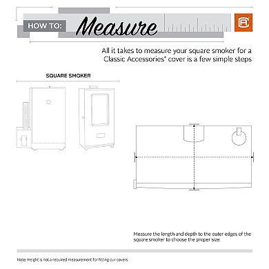Classic Accessories Ravenna Square Smoker Cover