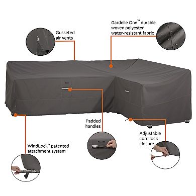 Classic Accessories Ravenna Patio Right Facing L-Shape Sectional Lounge Cover