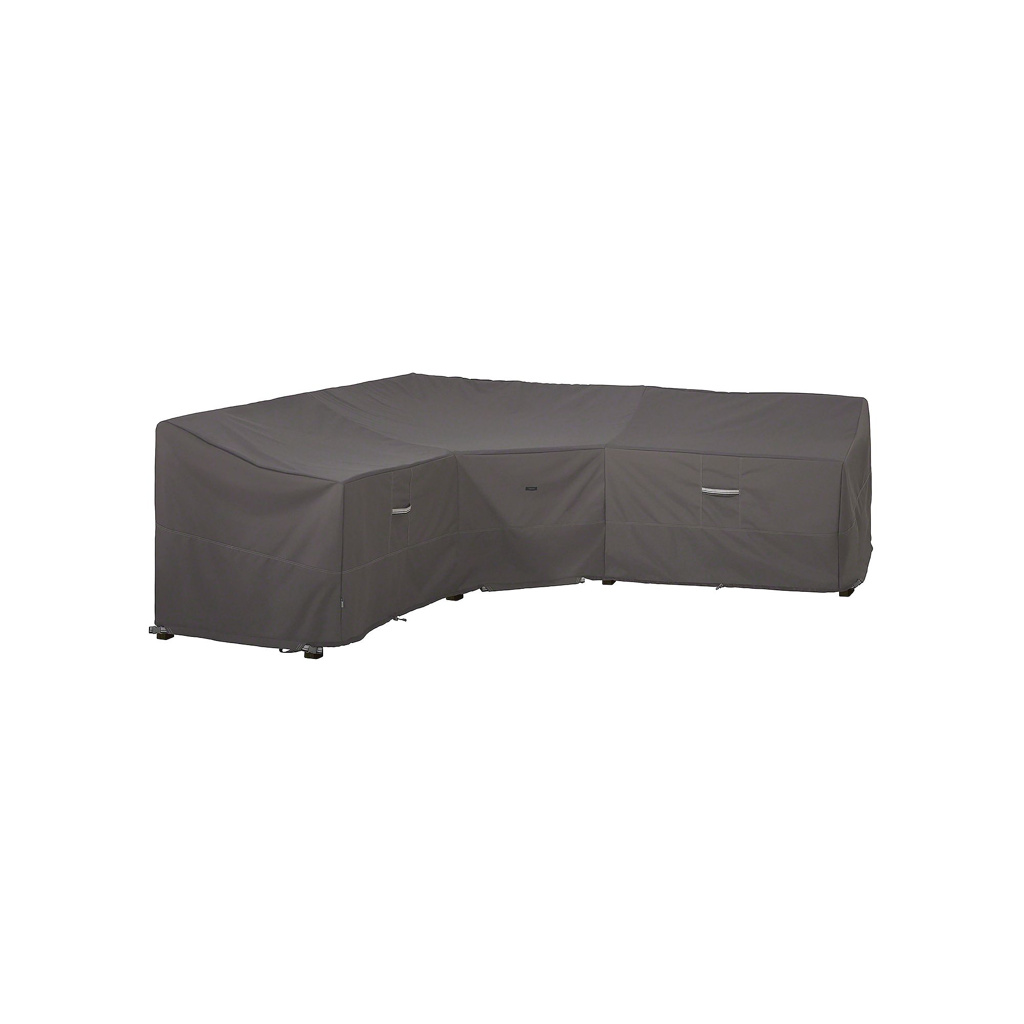 Classic Accessories Ravenna V-Shape Patio Sectional Lounge Set Cover, Dark 