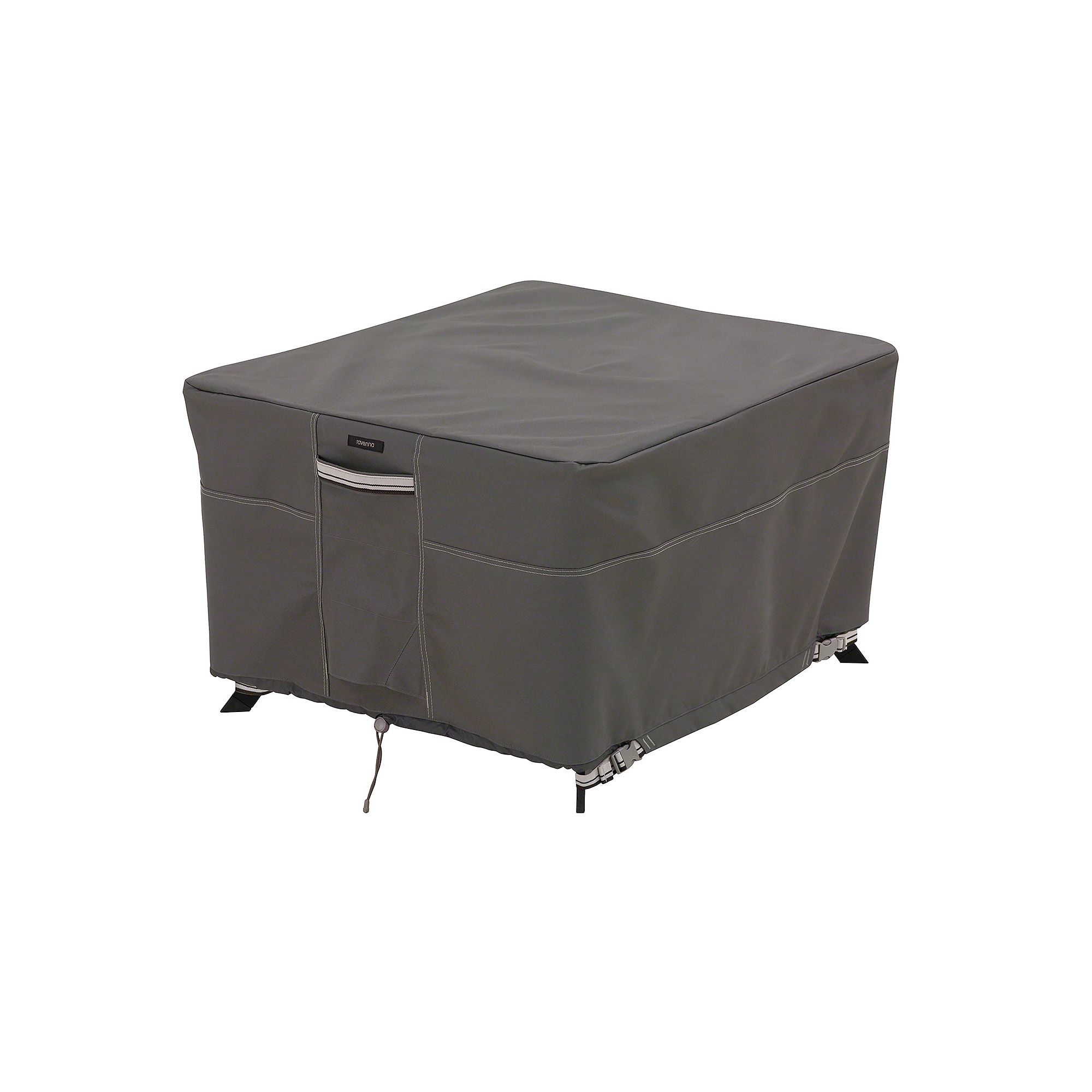 Classic Accessories Ravenna Square Patio Table Cover - Outdoor, Dark Taupe 