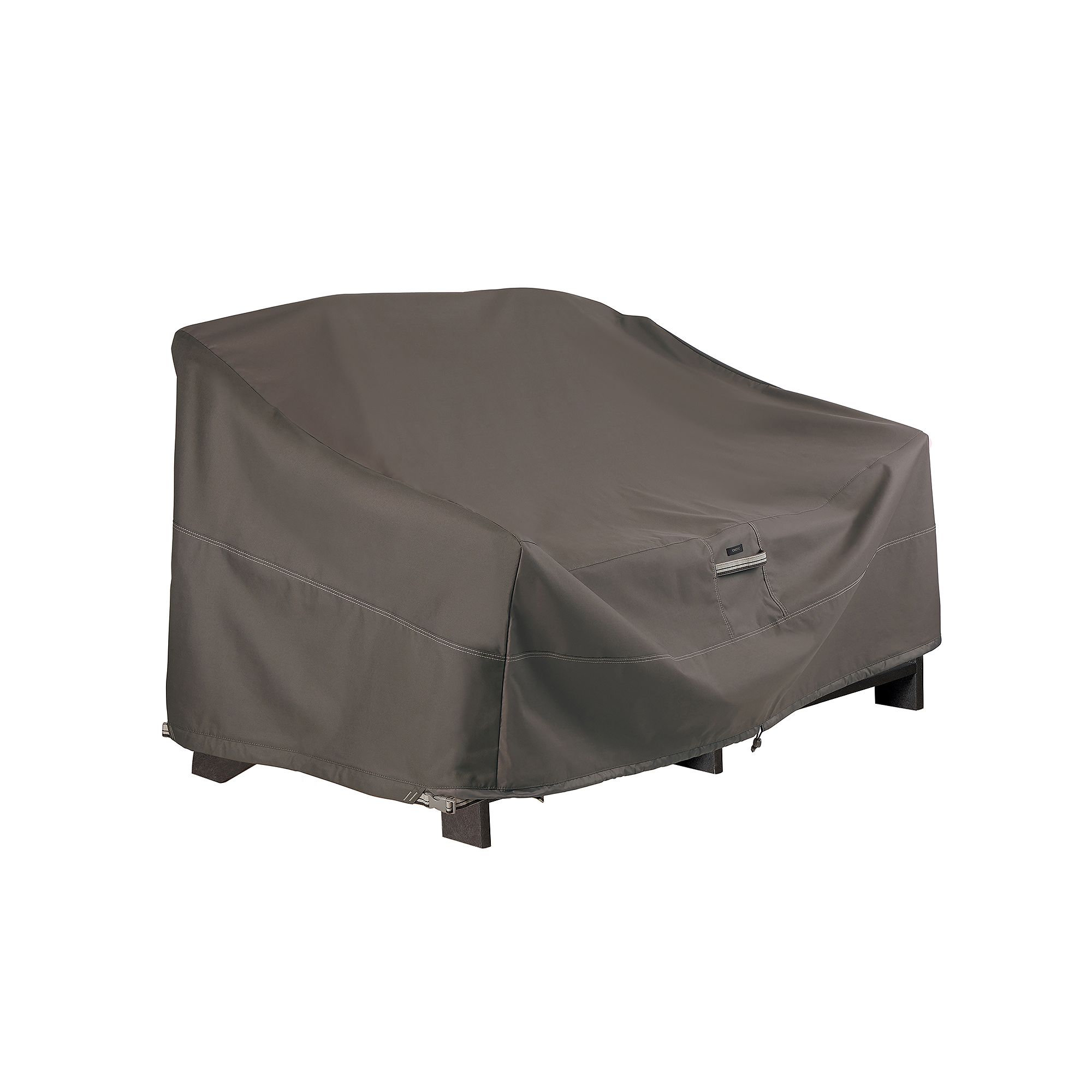 Classic Accessories Ravenna Double Adirondack Chair Cover, Dark Taupe Brown