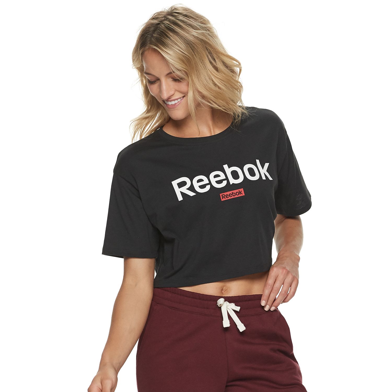 reebok crop tee