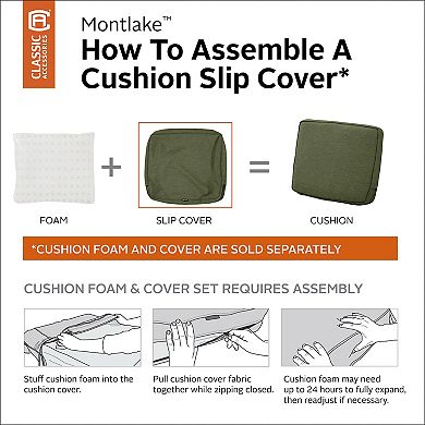 Classic Accessories Montlake FadeSafe Patio Bench/Settee Cushion Slip Cover