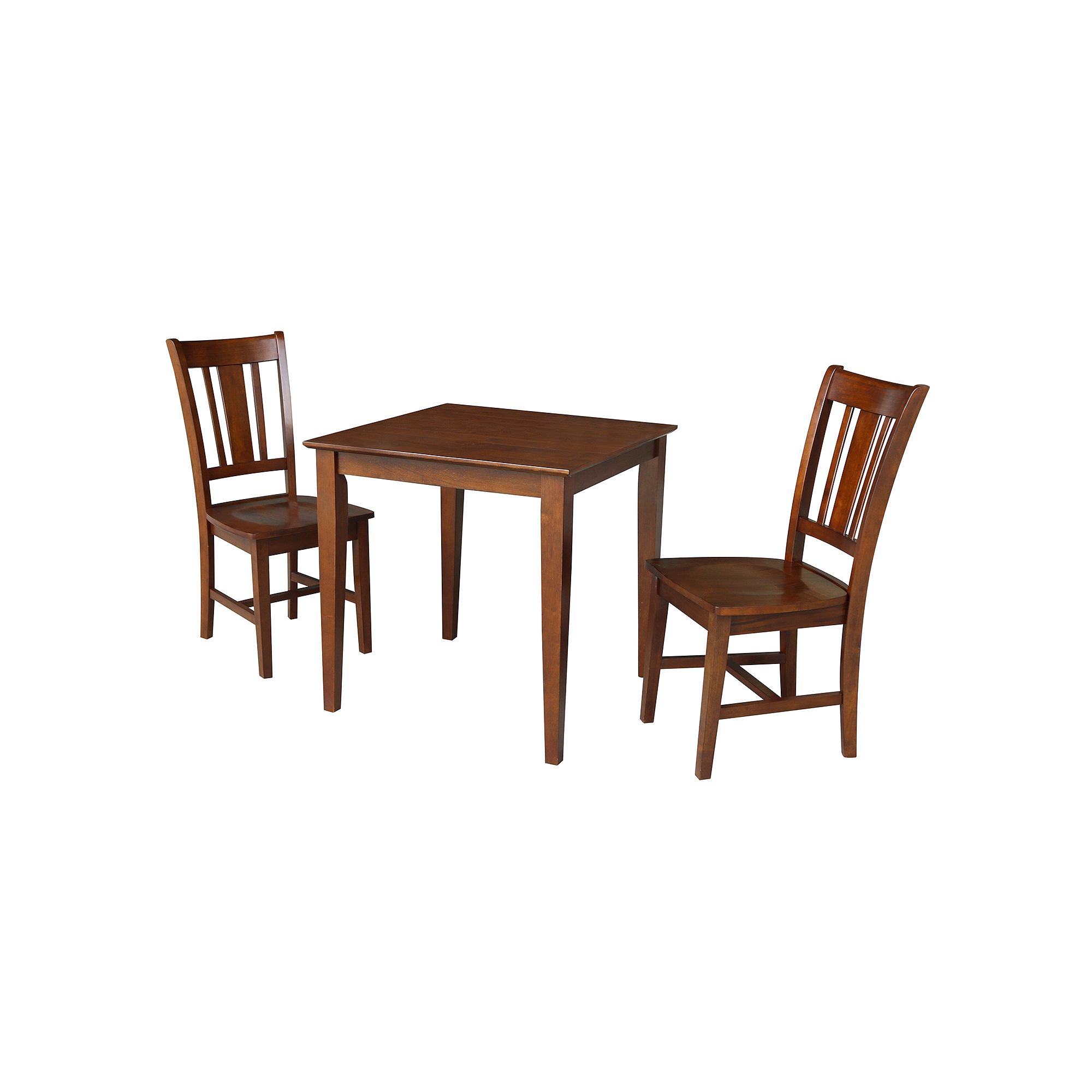 International Concepts Dining Table & Chair 3-piece Set, Brown