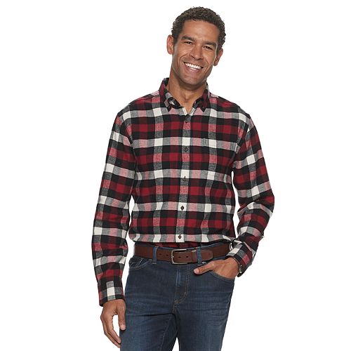Men's Croft & Barrow® Extra-Soft Slim-Fit Flannel Button-Down Shirt