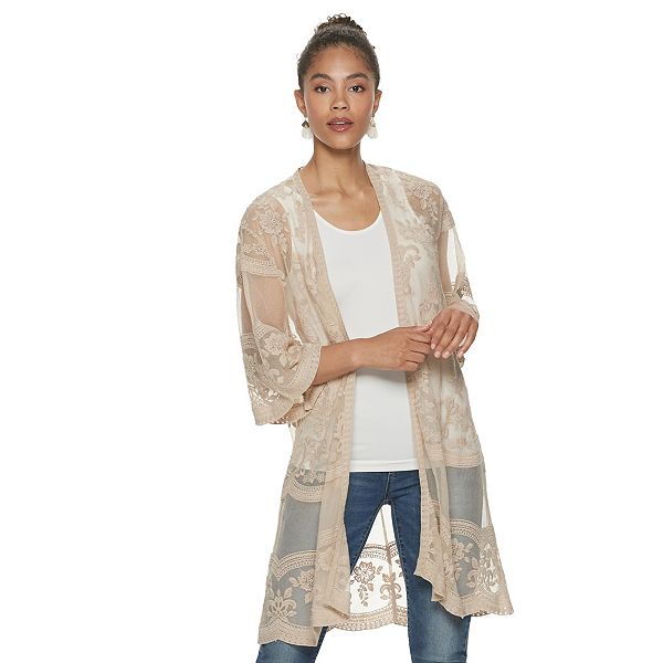 Freshman Allover Lace Kimono Cardigan Juniors, $36, Kohl's