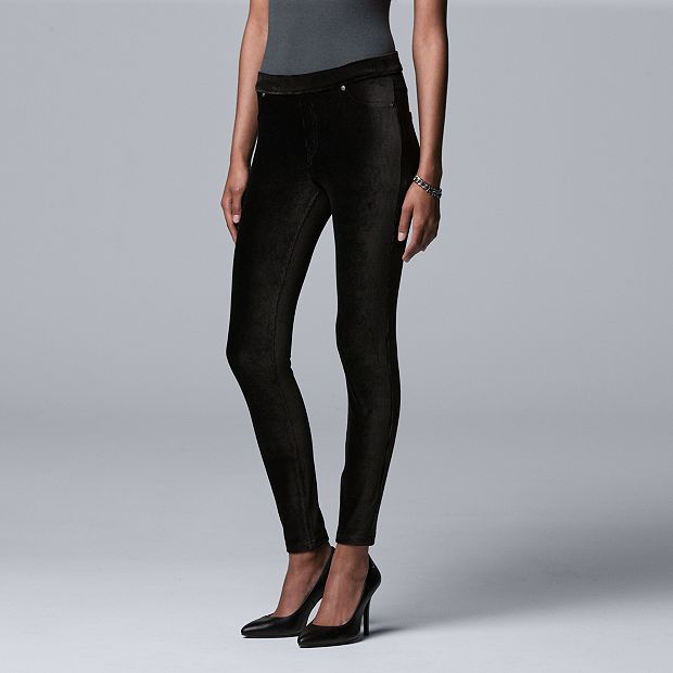 Simply Vera Vera Wang Black Canary Denim Leggings & Jeggings for