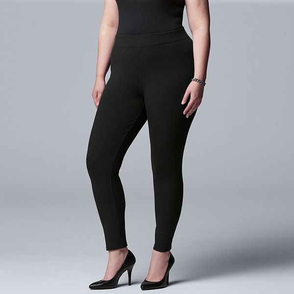 Plus Size Simply Vera Vera Wang Midrise Heavyweight Legging