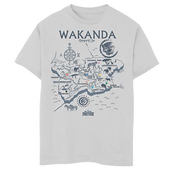 Boys 6-20 Marvel Wakanda Map Tee