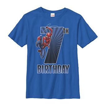 Boys' 8-20 Marvel Spider-Man 7th Birthday Tee