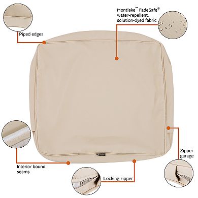 Classic Accessories Montlake FadeSafe Patio Lounge Back Cushion Slip Cover