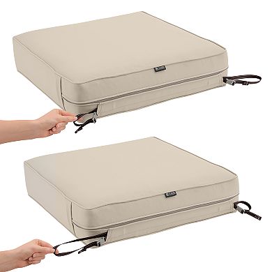 Classic Accessories Montlake FadeSafe Rectangular Patio Lounge Seat Cushion Slip Cover