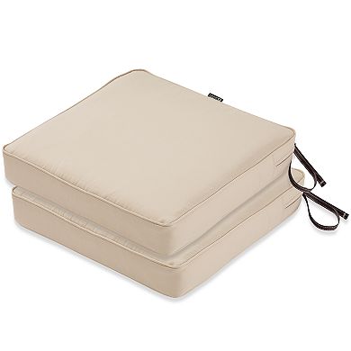 Classic Accessories Montlake FadeSafe Square Outdoor Patio Dining Seat Cushion Slip Cover