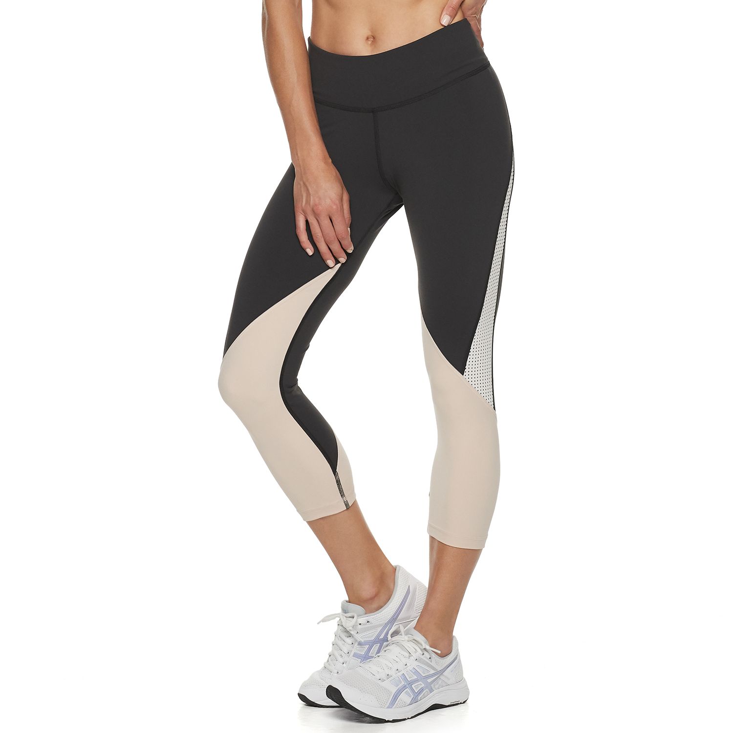 reebok women's stretch cotton moto tights