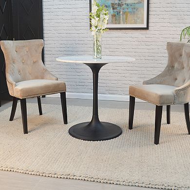 Carolina Living Enzo 30 In. Round Marble Table